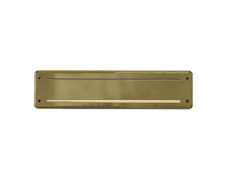 Tochtklep Messing Classic met borstel 86 x 345mm
