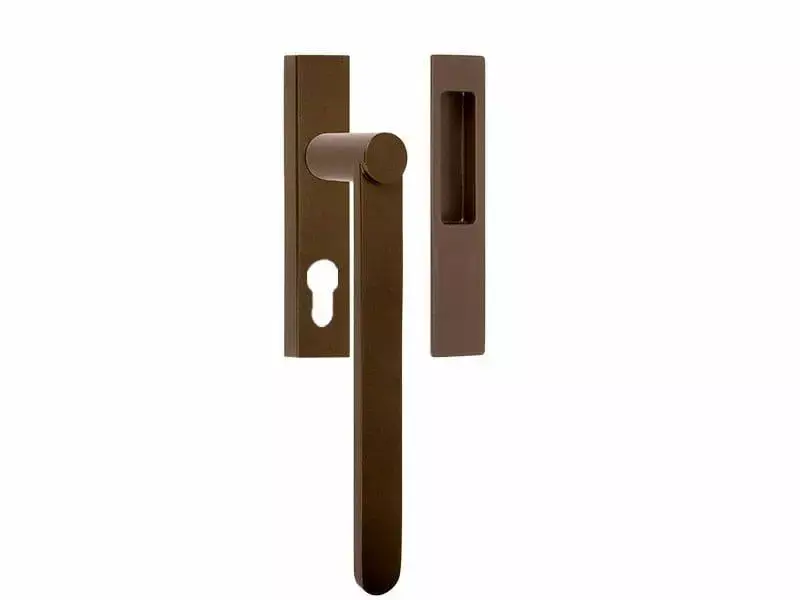 Hefschuifdeurbeslag Brons Bertram Beerbaum Tense BB231Y PC69 Incl. komgreep