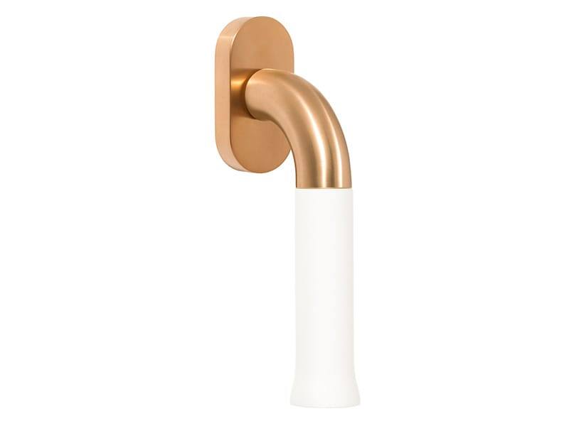 Draaikiep raamkruk Mat goud PVD/wit Nour EV101 Edward van Vliet 150mm