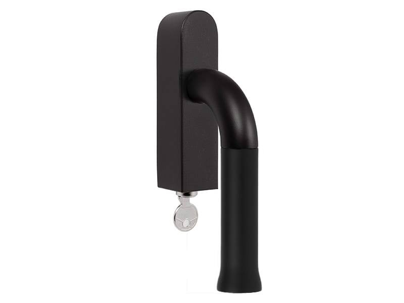 Draaikiep raamkruk Zwart Nour EV101 afsluitbaar Edward van Vliet 164mm. Geen logo