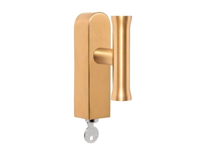 Draaikiep raamkruk Mat goud PVD Nour EV102 T-model Afsluitbaar Edward van Vliet 90mm