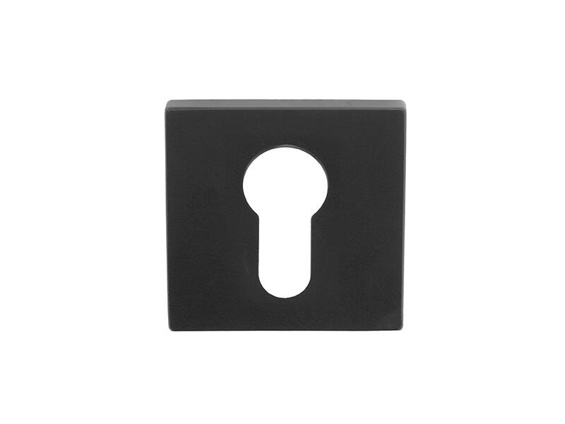 Profielcilinderrozet Zwart Square LSQBY50 50mm