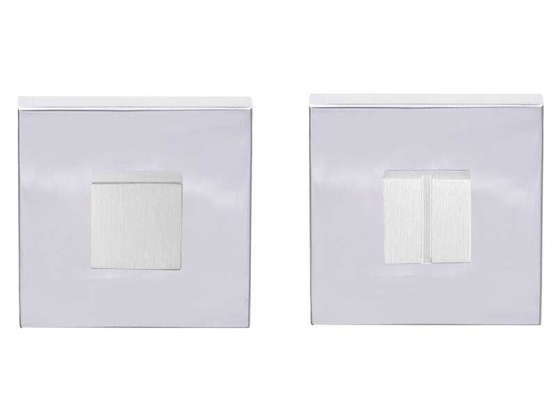 WC-garnituur RVS gepolijst Square LSQWC50 50mm, 5/6/7/8mm wc stift