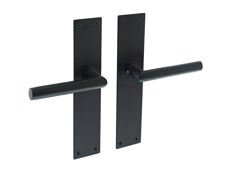 Intersteel Deurkruk Zwart Jura op schild 250x55x2mm Blind 135mm