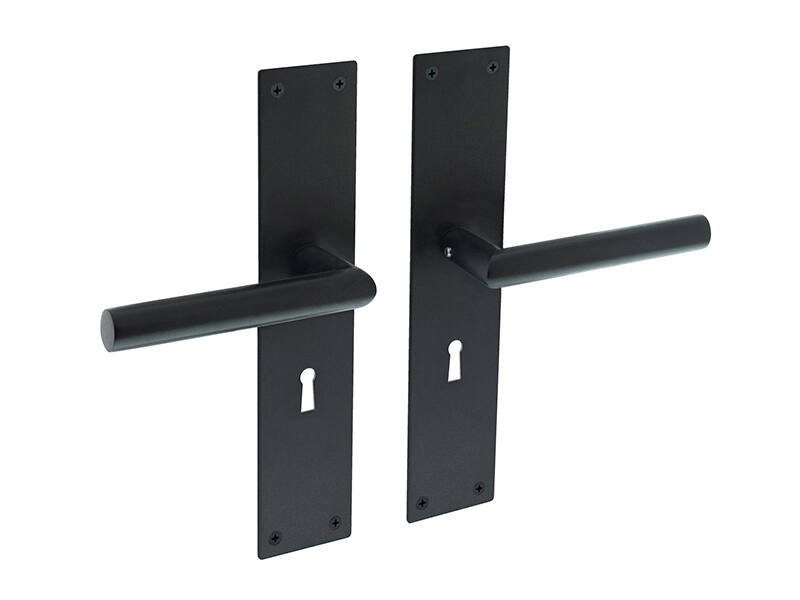 Intersteel Deurkruk Zwart Jura op schild 250x55x2mm SL56