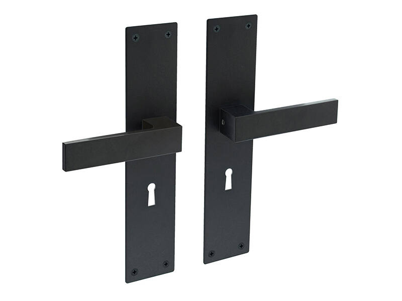 Intersteel Deurkruk Zwart Amsterdam op schild 250x55x2mm SL56