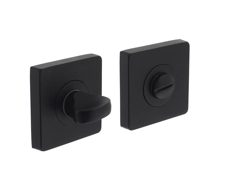 Intersteel WC-garnituur Zwart vierkant verdekt 55x55x10mm