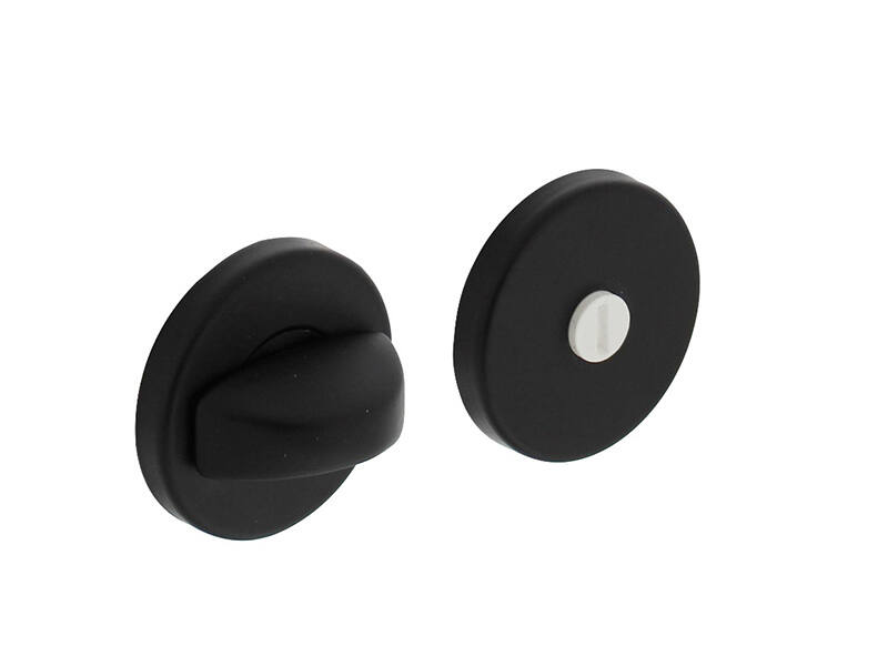 Intersteel WC-garnituur Zwart rond verdekt 50x7mm