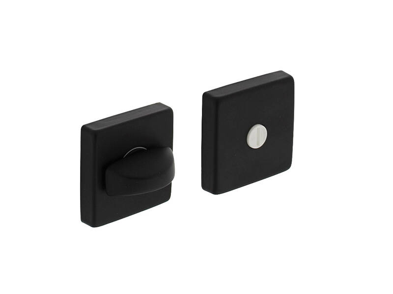 Intersteel WC-garnituur Zwart vierkant verdekt 55x55x10mm