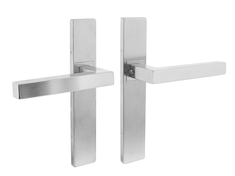 Intersteel Deurkruk RVS Vierkant op schild 220x41x9mm Blind