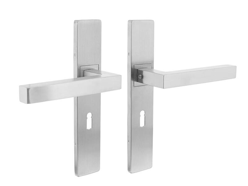 Intersteel Deurkruk RVS Vierkant op schild 220x41x9mm SL56