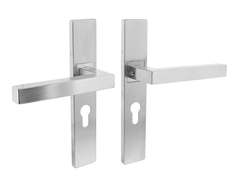 Intersteel Deurkruk RVS Vierkant op schild 220x41x9mm PC55