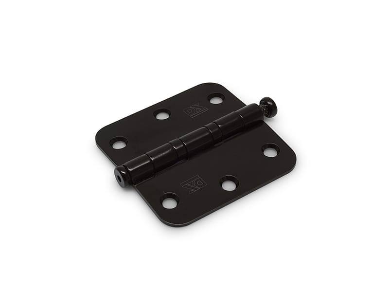 Kogellagerscharnier ronde hoeken 76x76 mm RVS geborsteld zwart