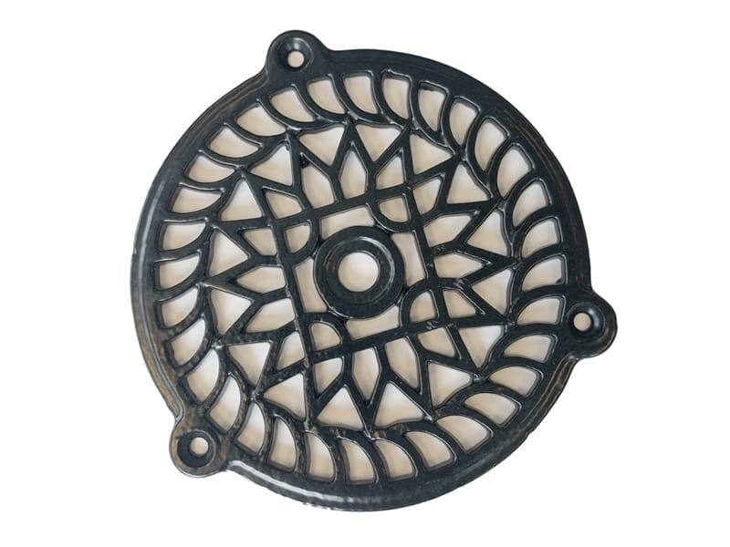 Ventilatierooster Zwart Authentiek rond 180mm