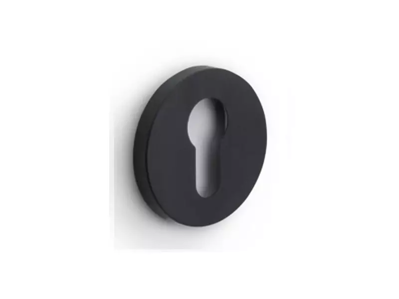 Profielcilinderrozet Zwart Intro rond 52mm, 6mm dik