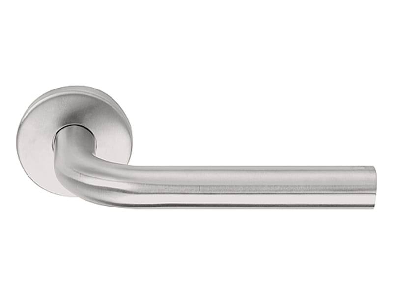 Deurklink RVS Verona 135mm op ronde verende rozet
