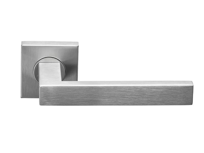 Deurklink RVS Siena 135mm op vierkante verende rozet
