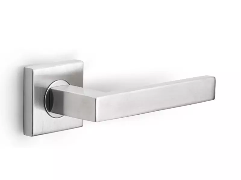 Deurklink RVS Siena 135mm op vierkante verende rozet