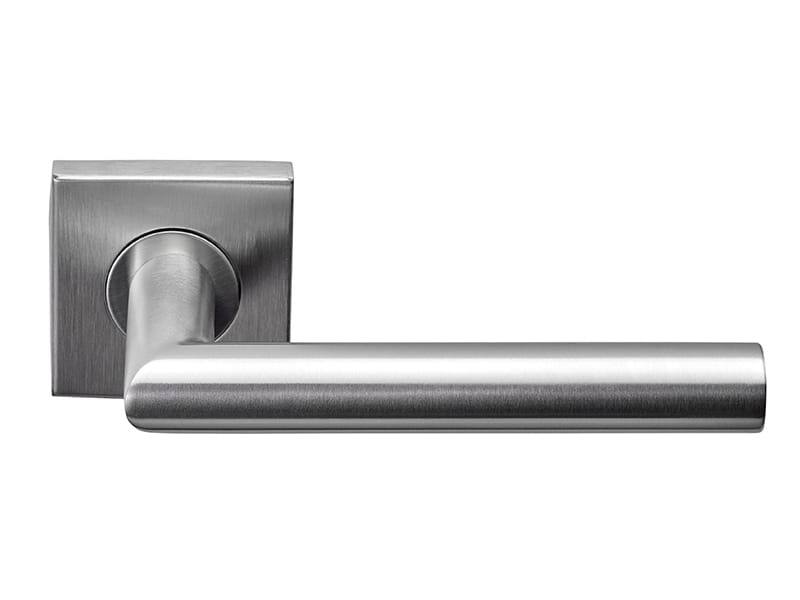 Deurklink RVS Palermo 135mm op vierkante verende rozet