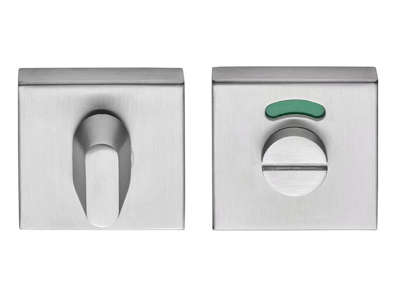 WC-sluiting RVS Intro vierkant 53mm met rood-groen indicatie