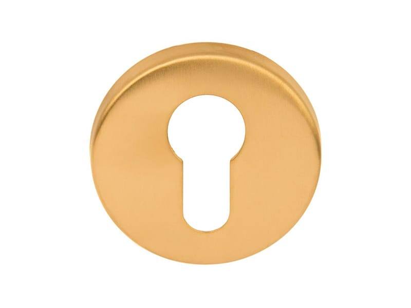 Profielcilinderrozet Mat goud PVD Intro rond 52mm, 6mm dik