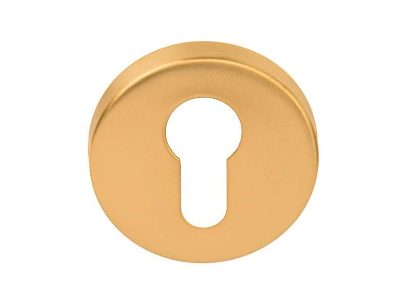 Profielcilinderrozet Mat goud PVD Intro rond 52mm, 10mm dik