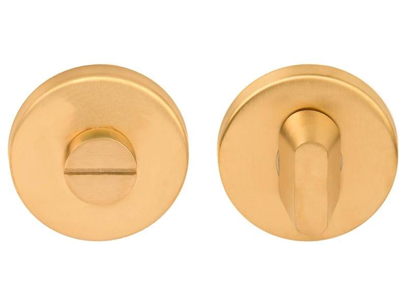 WC-sluiting Mat goud PVD Intro rond 52mm, 6mm dik 5/6/7/8mm wc stift