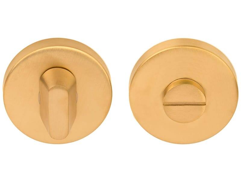 WC-sluiting Mat goud PVD Intro rond 52mm, 10mm dik 5/6/7/8mm wc stift
