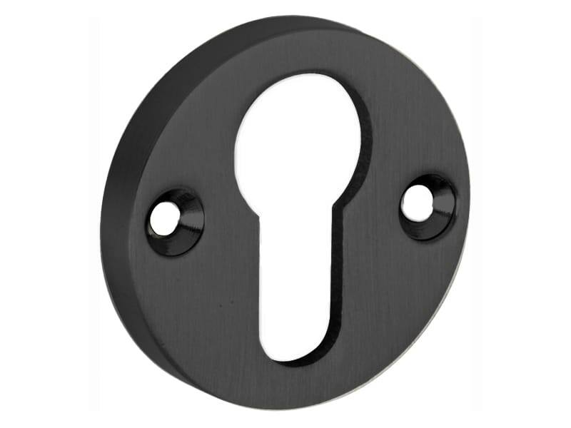 Profielcilinderrozet Zwart rond opschroevend 50mm