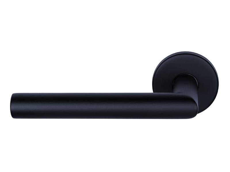 Deurklink Gunmetal PVD Milaan 135mm op ronde verende rozet