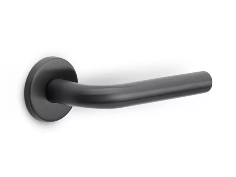 Deurklink Gunmetal PVD Verona 135mm op ronde verende rozet