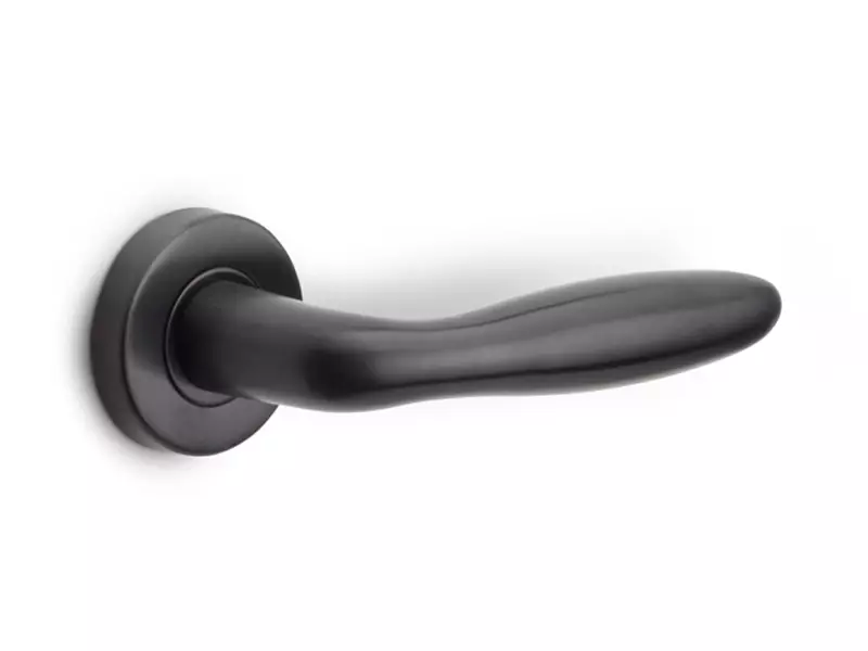 Deurklink Gunmetal PVD Bologna 137mm op verende rozet