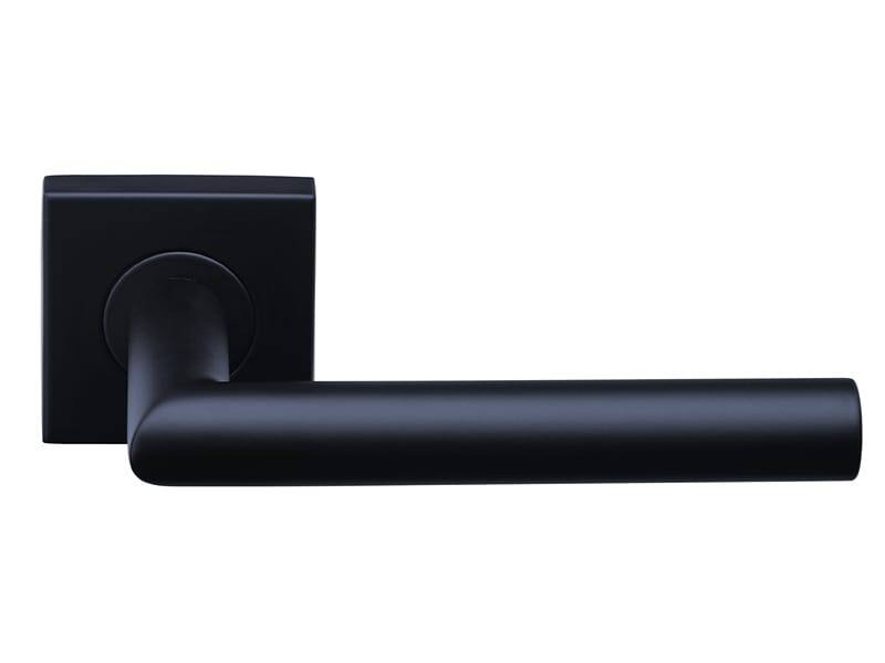 Deurklink Gunmetal PVD Palermo 135mm op vierkante verende rozet