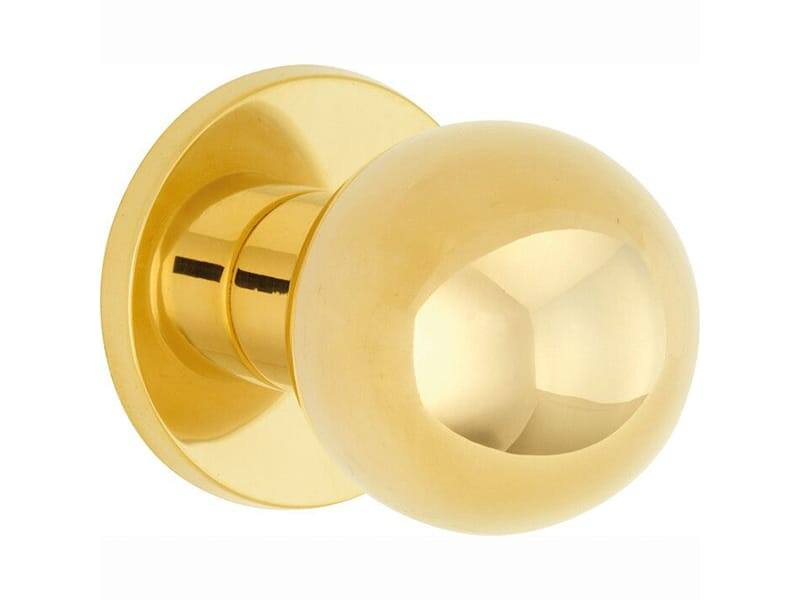 Voordeurknop Messing Kogel rond 60mm