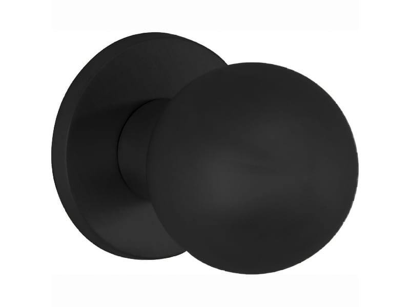 Voordeurknop Zwart Kogel rond 60mm
