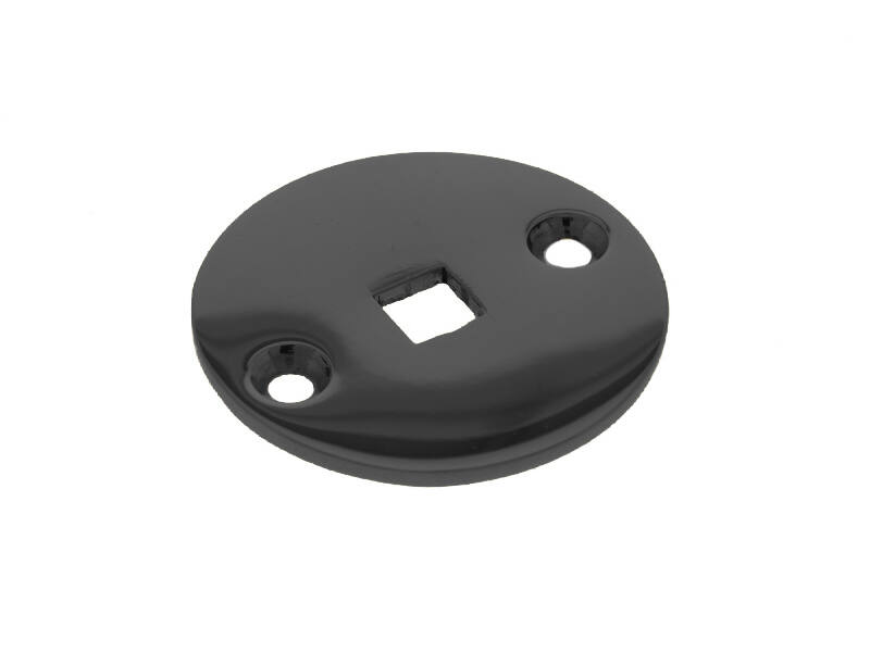 Losse achterplaat Zwart Rond voor beltrekker 48mm