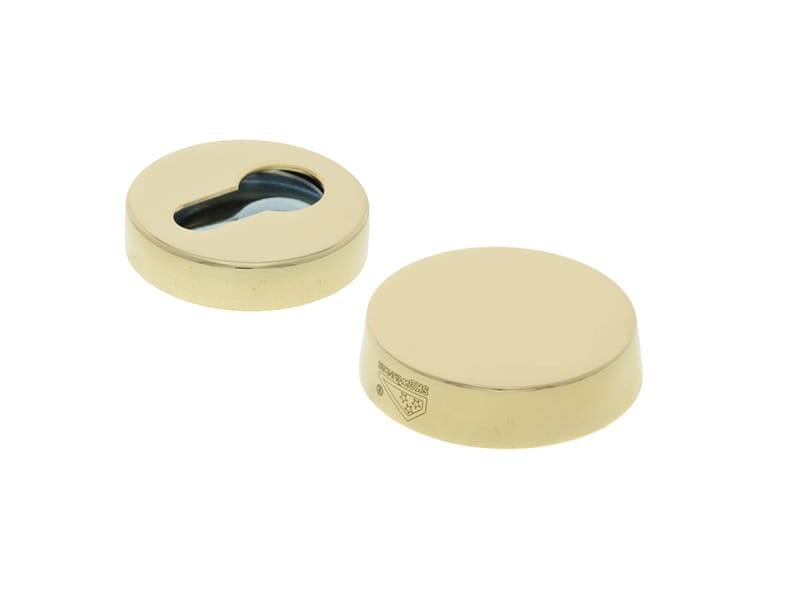 Veiligheidsrozetten Messing SKG 3-sterren rond 51mm, buitenzijde blind