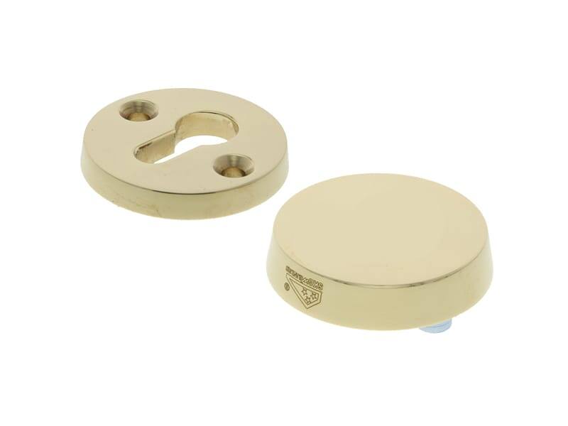 Veiligheidsrozetten Messing SKG 3-sterren rond 58mm, buitenzijde blind