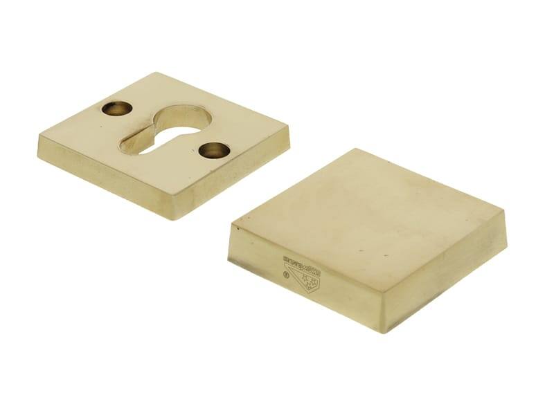 Veiligheidsrozetten Messing SKG 3-sterren Vierkant 55mm, buitenzijde blind