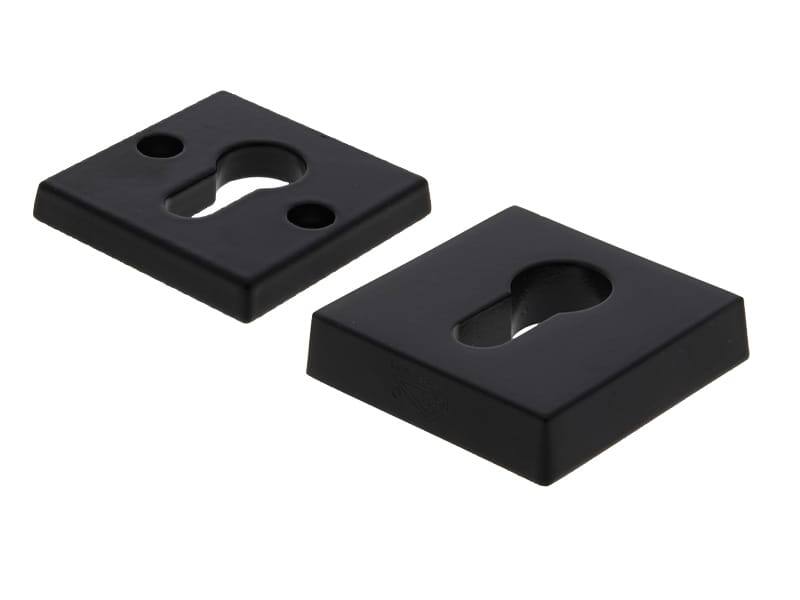 Veiligheidsrozetten set Zwart Bauhaus SKG3 vierkant 55mm