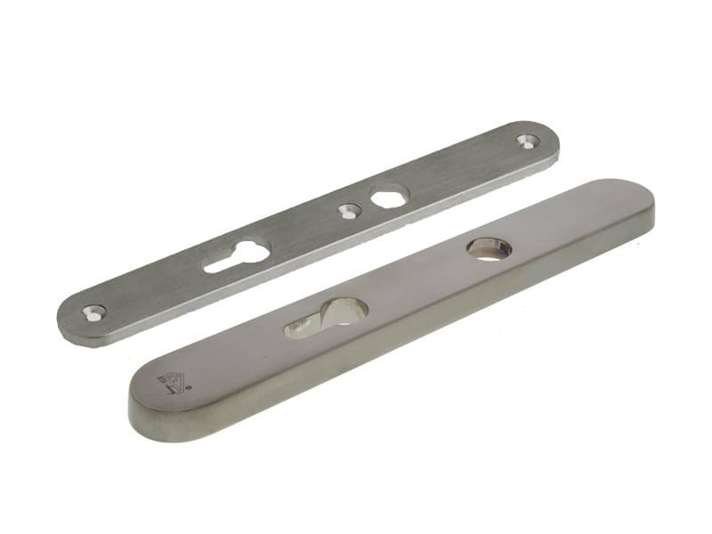 Veiligheidsschilden set Mat nikkel PVD Ovaal PC72 SKG3