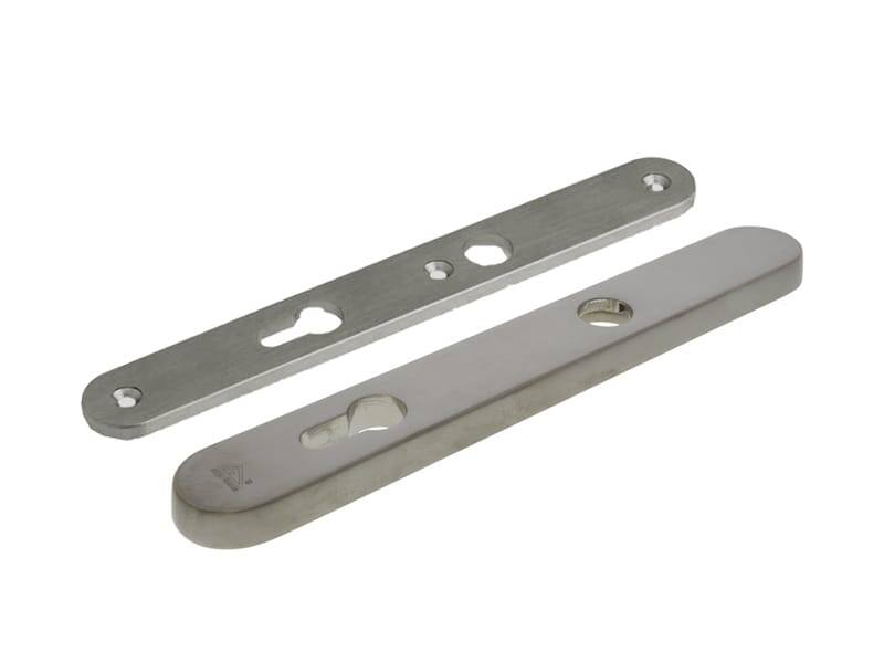 Veiligheidsschilden set Mat nikkel PVD Ovaal PC92 SKG3