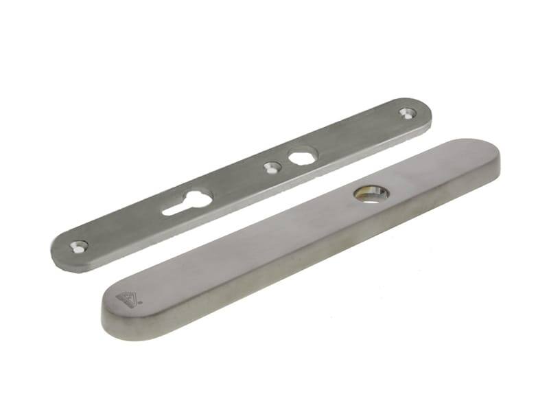 Veiligheidsschilden set Mat nikkel PVD Ovaal Blind/PC72 SKG3