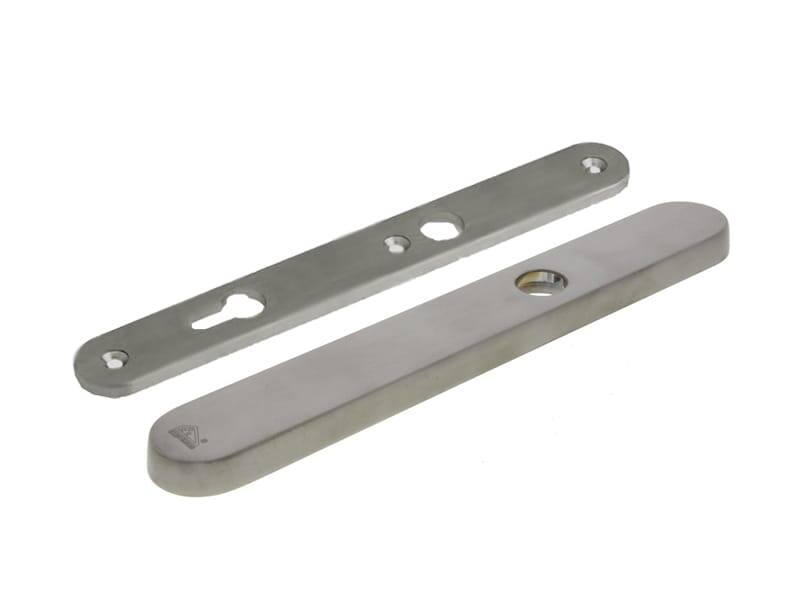 Veiligheidsschilden set Mat nikkel PVD Ovaal Blind/PC92 SKG3