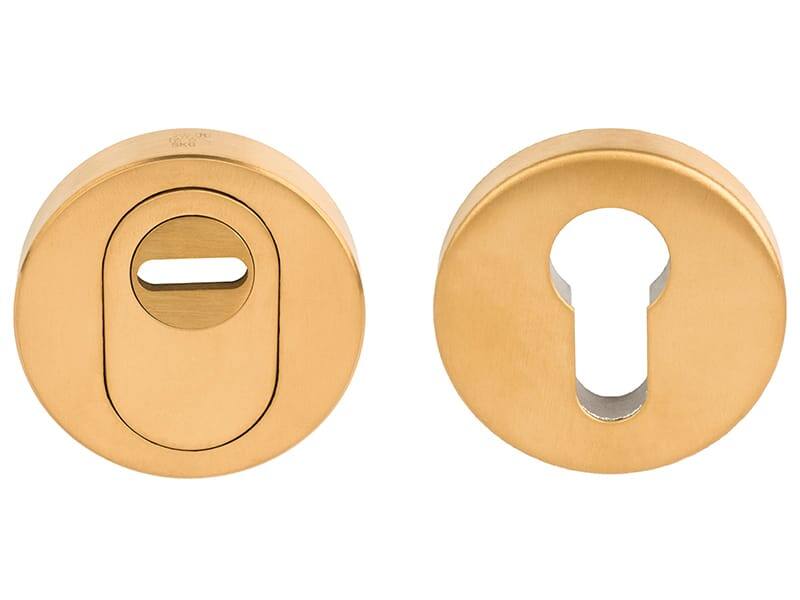 Veiligheidsrozetten Mat goud PVD met kerntrek BVEIL-KT SKG3 Rond 52mm