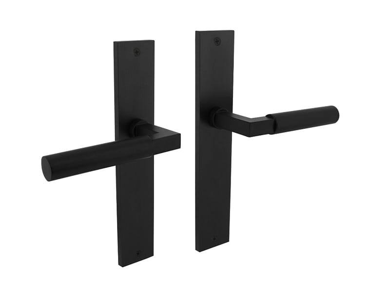 Intersteel Deurkruk Bau-Stil op schild 245x45 mm blind mat zwart
