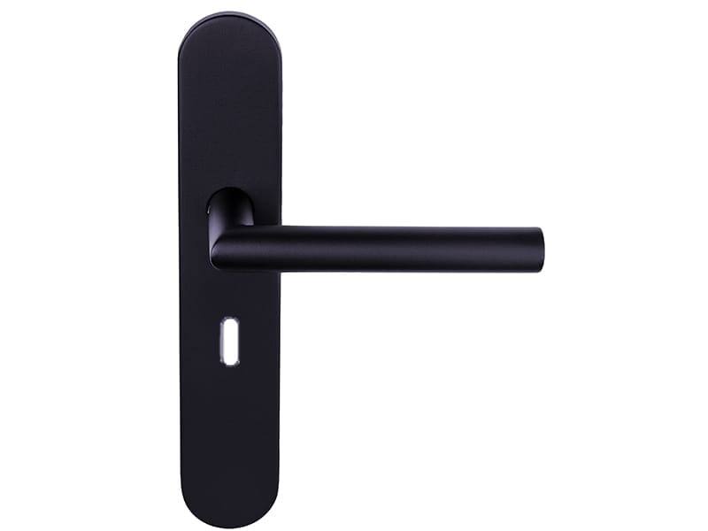 Deurkruk Gunmetal PVD Basics LB2-19P13 geveerd op schild SL56