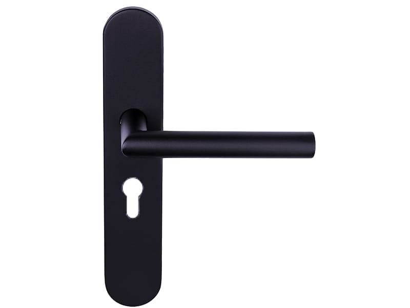 Deurkruk Gunmetal PVD Basics LB2-19P13 geveerd op schild PC55