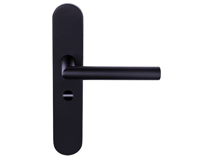 Deurkruk Gunmetal PVD Basics LB2-19P13 geveerd op schild WC63
