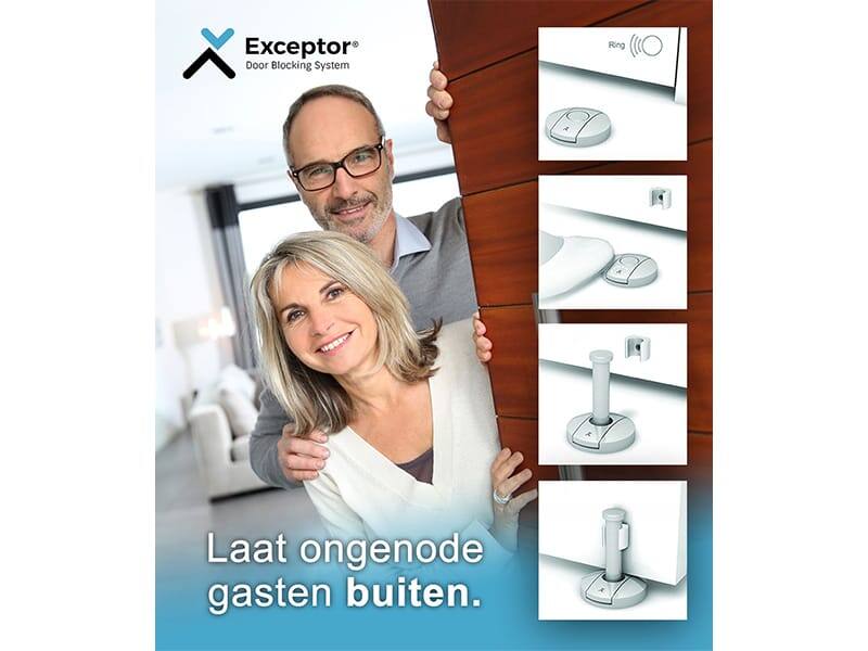 Kierstandhouder RVS Exceptor SKG V1 en PIV Voor naar binnen draaiende deuren